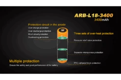Fenix ARB-L18-3400mAh Rechargeable 18650 Battery 9 Fenix ARB-L18-3400mAh Rechargeable 18650 Battery -Fenix Shop 3400 3 18659