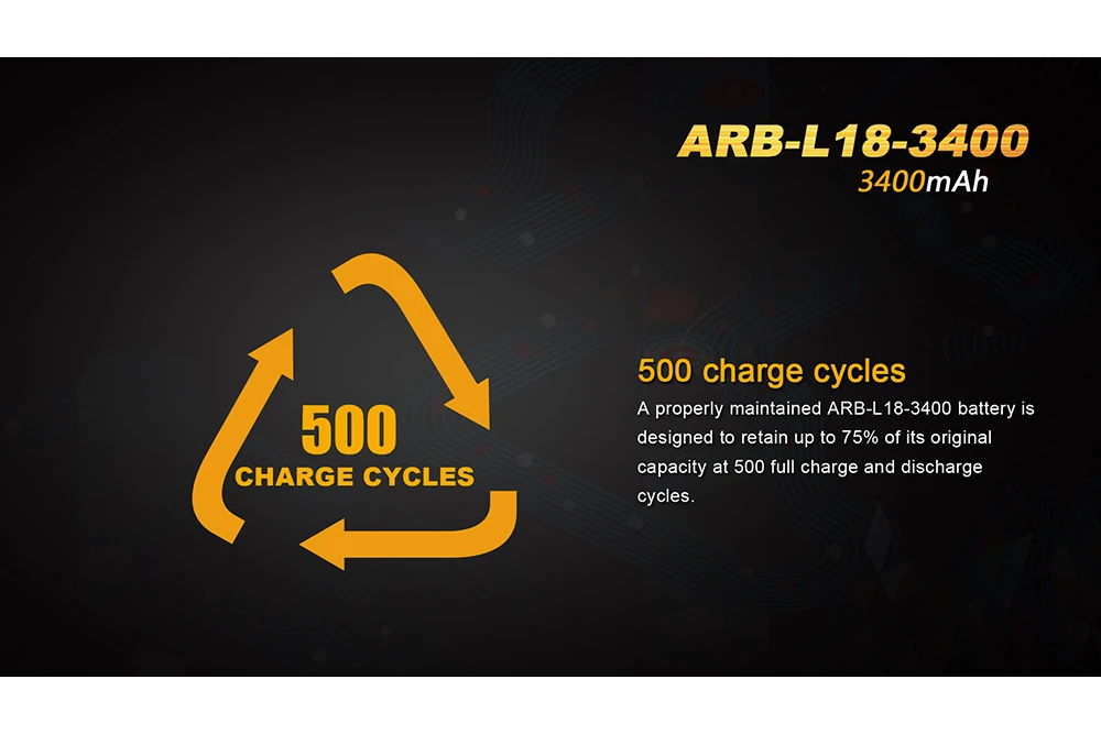 Fenix ARB-L18-3400mAh Rechargeable 18650 Battery 4 Fenix ARB-L18-3400mAh Rechargeable 18650 Battery - Image 4