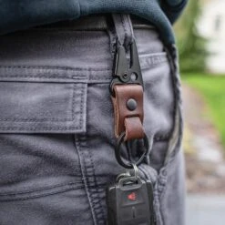 Ace High Quality Leather Keychain Clip