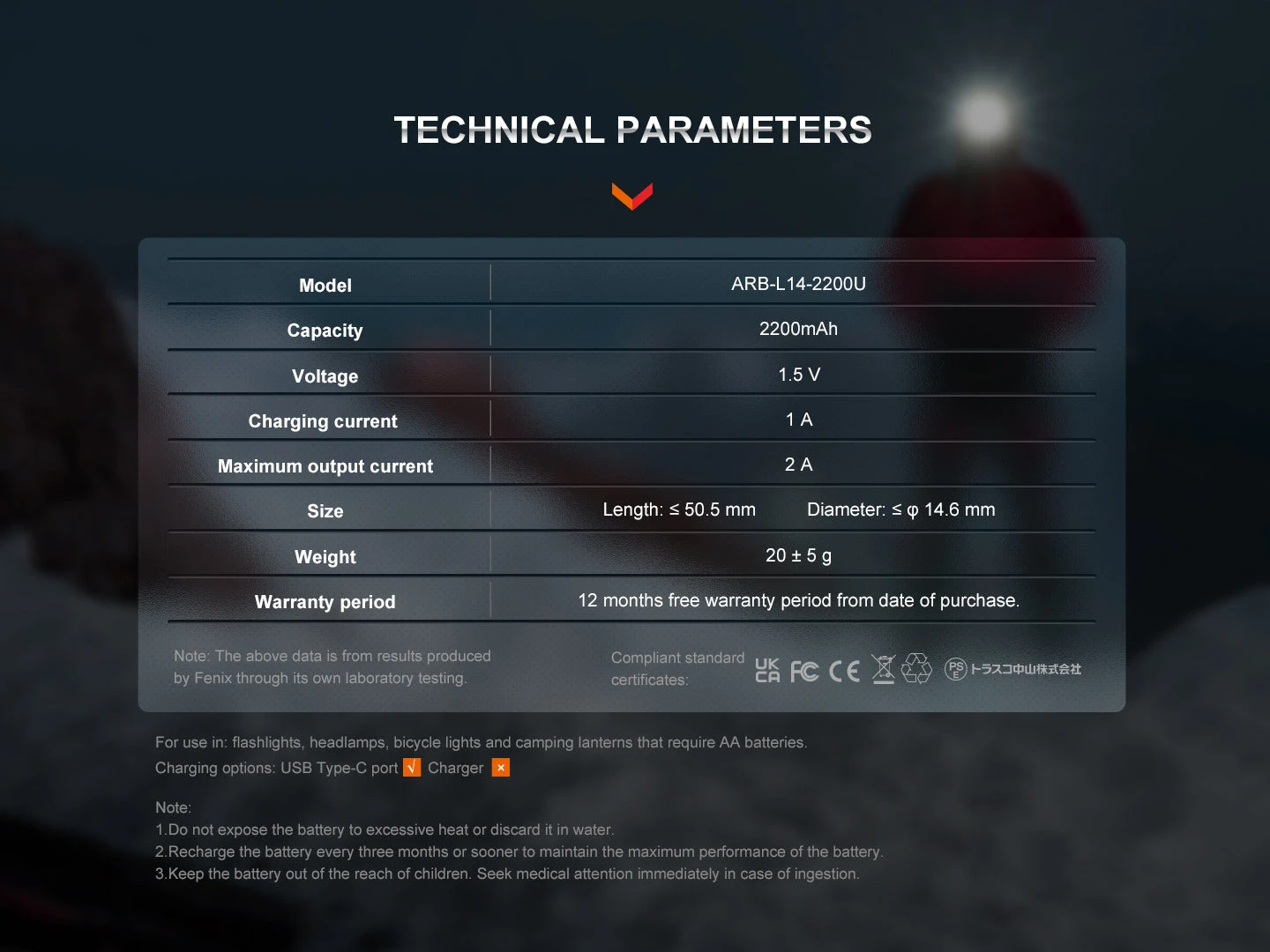 Fenix USB Rechargeable Li-ion AA Size Battery 6 Fenix USB Rechargeable Li-ion AA Size Battery - Image 6