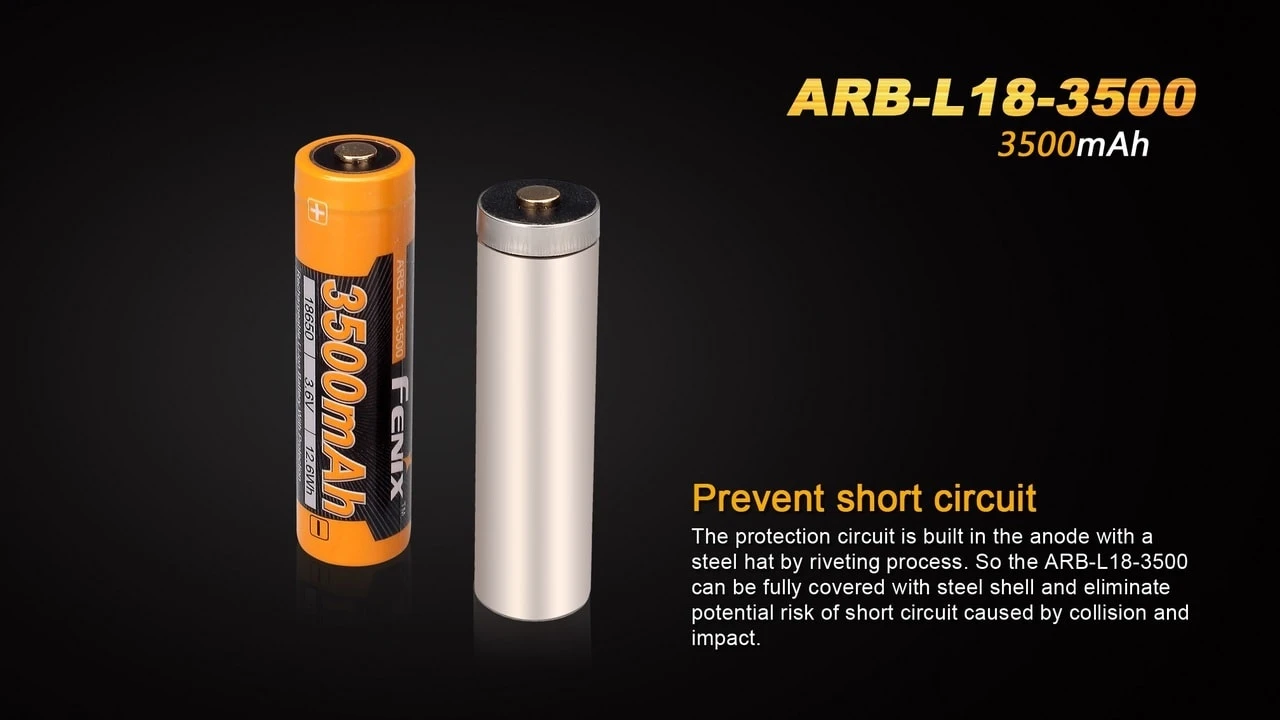 Fenix ARB-L18-3500 High-Capacity 18650 Battery - 3500mAh 6 Fenix ARB-L18-3500 High-Capacity 18650 Battery - 3500mAh - Image 6