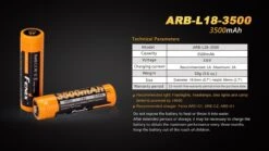 Fenix ARB-L18-3500 High-Capacity 18650 Battery - 3500mAh 13 Fenix ARB-L18-3500 High-Capacity 18650 Battery - 3500mAh -Fenix Shop ARB L18 3500 6 47306.1451964105.1280.1280 15512