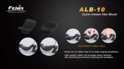 Fenix ALB-10 Quick-Release Bike Mount -Fenix Shop Fenix ALB 10 quick release bike mount shims