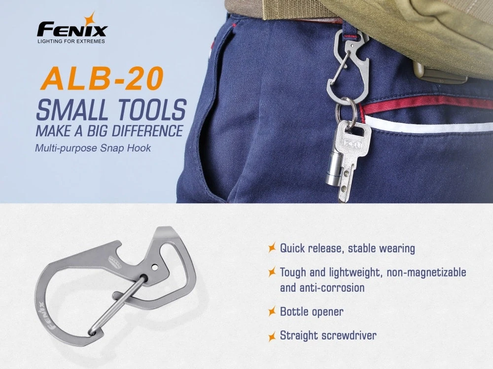Fenix ALB-20 Multi-Purpose Snap Hook 2 Fenix ALB-20 Multi-Purpose Snap Hook - Image 2