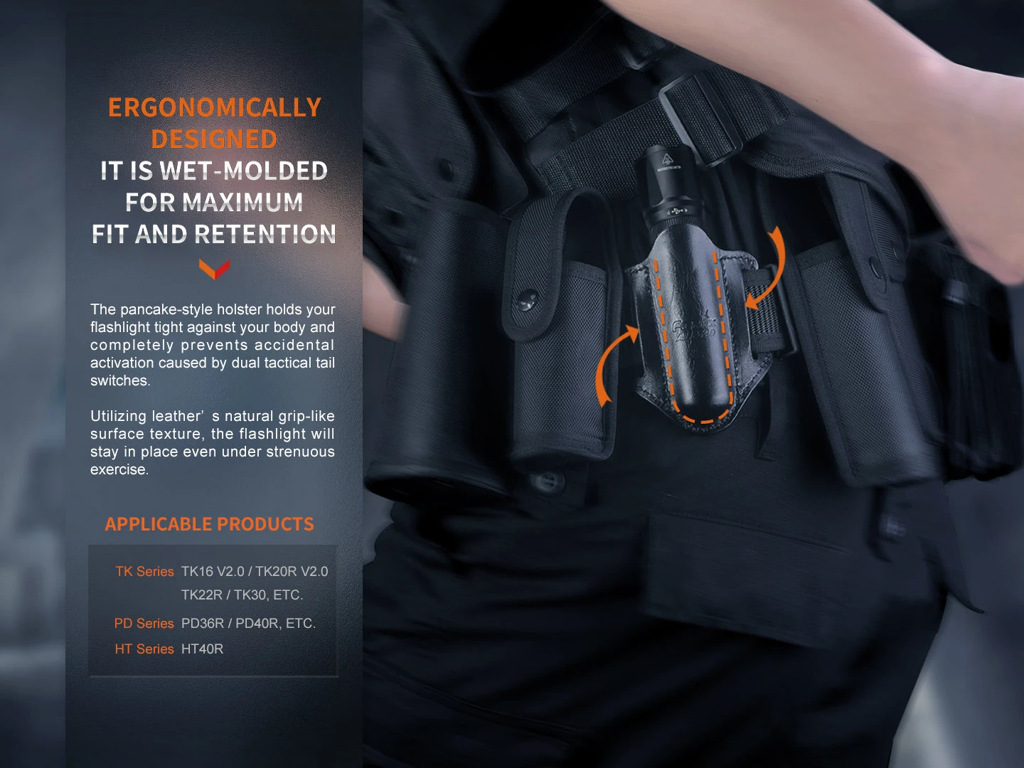 Fenix ALP-20 Open-Top Leather Flashlight Duty Holster 4 Fenix ALP-20 Open-Top Leather Flashlight Duty Holster - Image 4