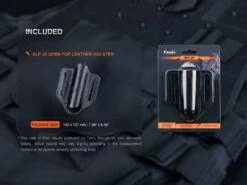 Fenix ALP-20 Open-Top Leather Flashlight Duty Holster 18 Fenix ALP-20 Open-Top Leather Flashlight Duty Holster -Fenix Shop Fenix ALP 20 Flashlight Holster package