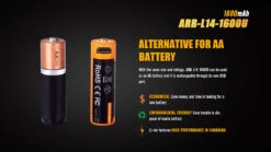 Fenix ARB-L14-1600U 1.5V USB Rechargeable Li-ion AA Battery 12 Fenix ARB-L14-1600U 1.5V USB Rechargeable Li-ion AA Battery -Fenix Shop Fenix ARB L14 1600U alternative