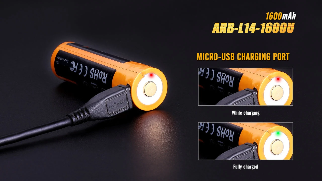 Fenix ARB-L14-1600U 1.5V USB Rechargeable Li-ion AA Battery 4 Fenix ARB-L14-1600U 1.5V USB Rechargeable Li-ion AA Battery - Image 4
