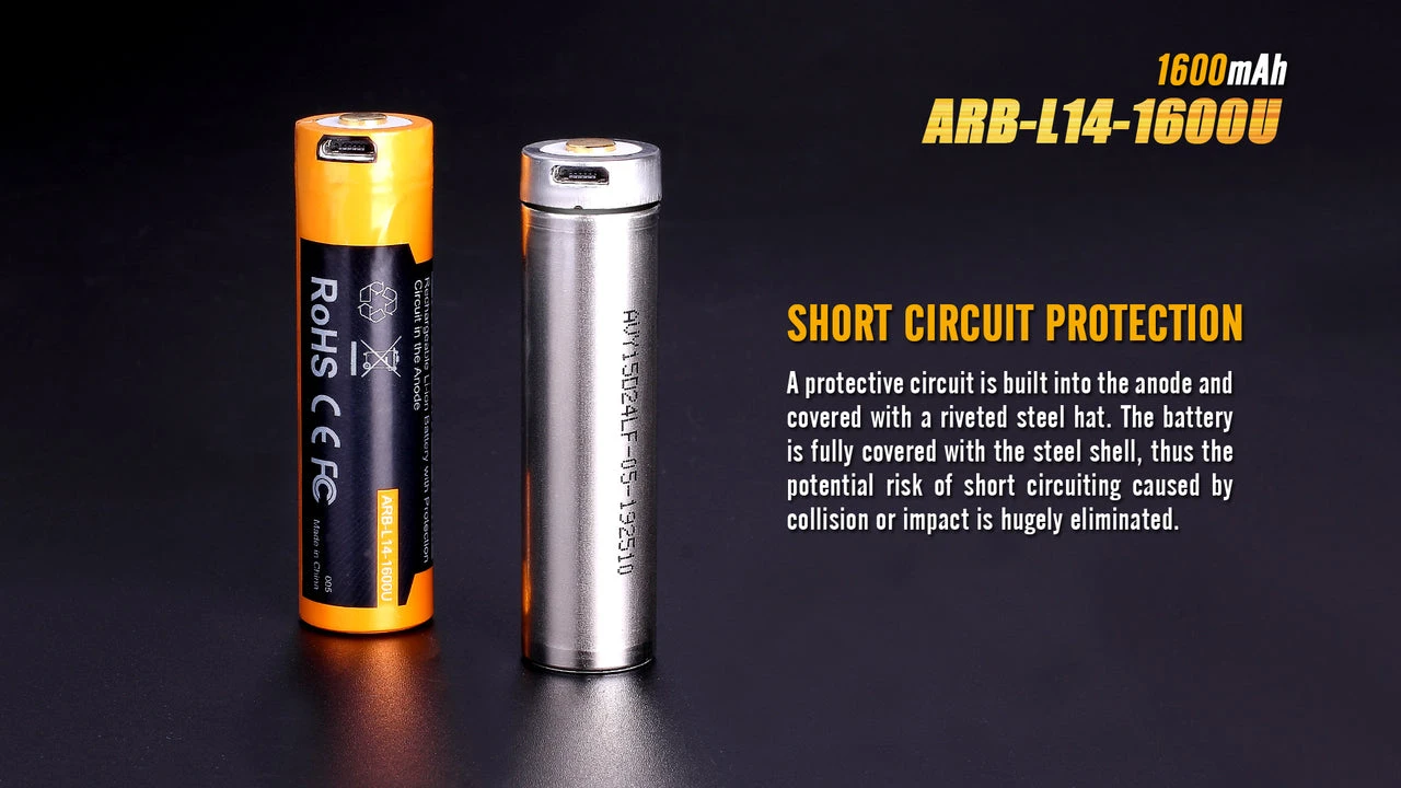 Fenix ARB-L14-1600U 1.5V USB Rechargeable Li-ion AA Battery 6 Fenix ARB-L14-1600U 1.5V USB Rechargeable Li-ion AA Battery - Image 6