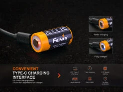 Fenix ARB-L16-800UP USB-C Rechargeable 16340 Battery 11 Fenix ARB-L16-800UP USB-C Rechargeable 16340 Battery -Fenix Shop Fenix ARB L16 800UP rechargeable 16340 battery charging