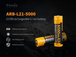 Fenix ARB-L21-5000 V2 Rechargeable 21700 Rechargeable Battery 12 Fenix ARB-L21-5000 V2 Rechargeable 21700 Rechargeable Battery -Fenix Shop Fenix ARB L21 5000 21700 rechargeable Li ion battery main