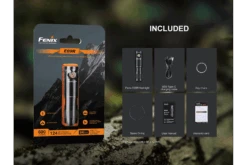Fenix E09R Rechargeable High-Output Flashlight - 600 Lumens -Fenix Shop Fenix E09R rechargeable flashlight package