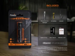Fenix E12 V3 Pocket EDC AA Flashlight -Fenix Shop Fenix E12 V3 EDC flashlight package