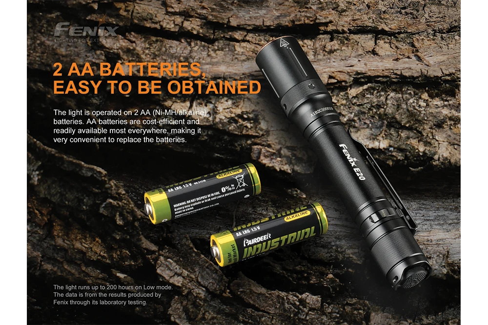 Fenix E20 V2.0 EDC Flashlight - 350 Lumens 6 Fenix E20 V2.0 EDC Flashlight - 350 Lumens - Image 6