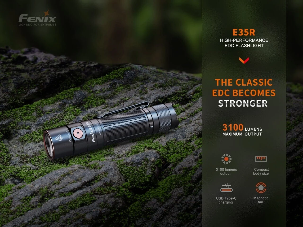 Fenix E35R High-Performance Rechargeable LED Flashlight 4 Fenix E35R High-Performance Rechargeable LED Flashlight - Image 4