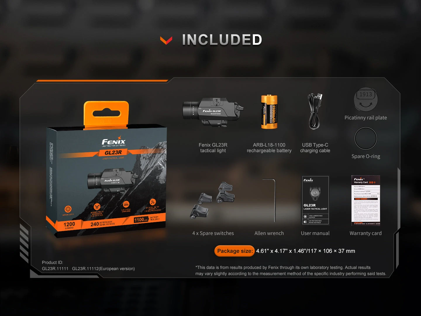 Fenix GL23R Green Laser Tactical Light 14 Fenix GL23R Green Laser Tactical Light - Image 14