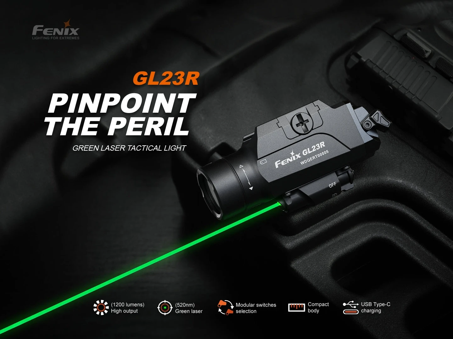 Fenix GL23R Green Laser Tactical Light 2 Fenix GL23R Green Laser Tactical Light - Image 2