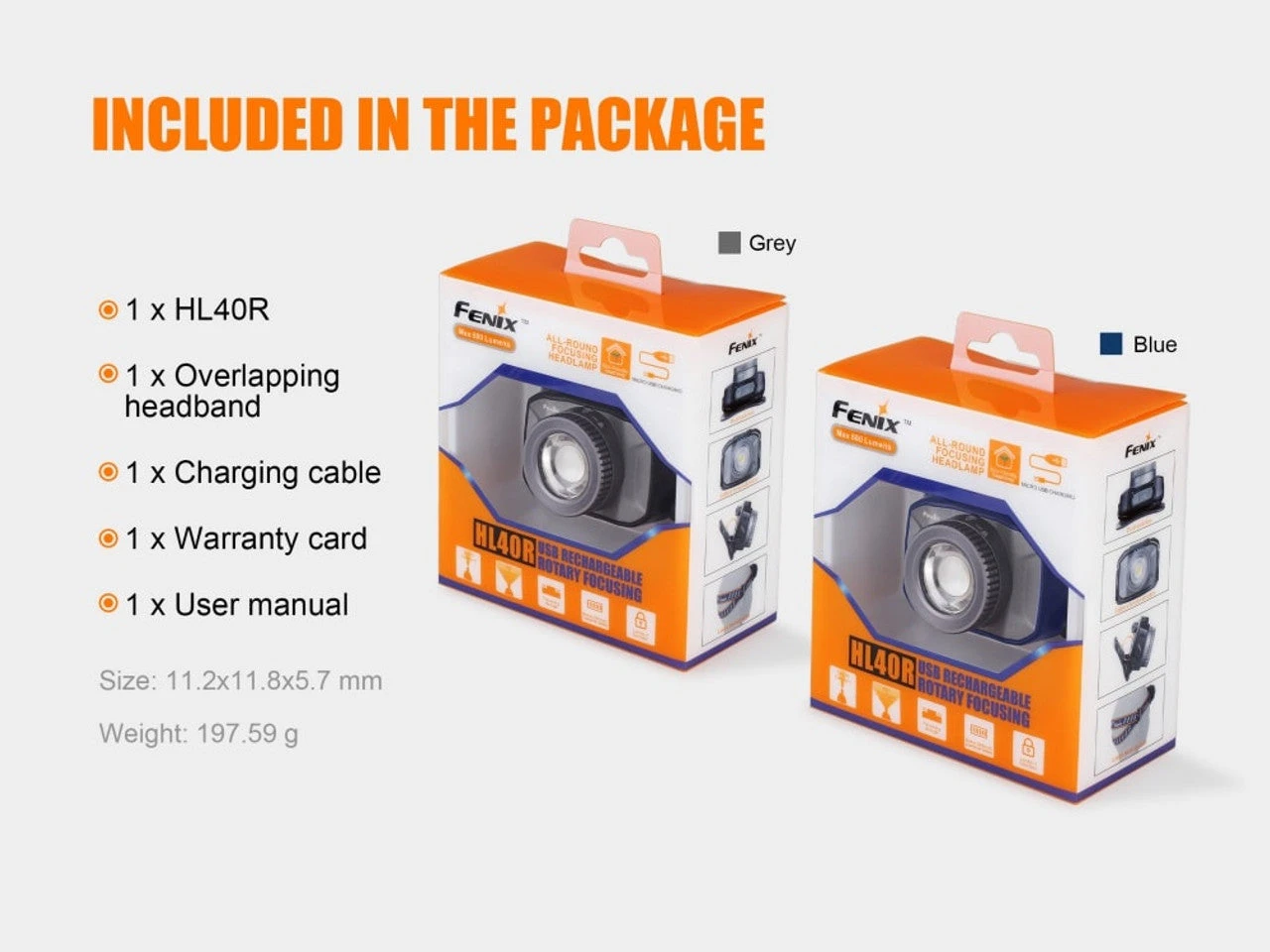 Fenix HL40R Focusable USB Rechargeable LED Headlamp 12 Fenix HL40R Focusable USB Rechargeable LED Headlamp - Image 12