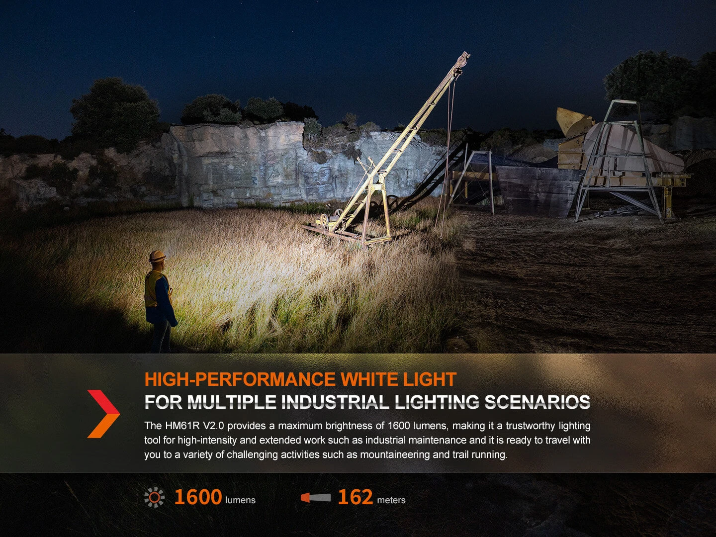 Fenix HM61R V2 Rechargeable LED Headlamp - 1600 Lumens 9 Fenix HM61R V2 Rechargeable LED Headlamp - 1600 Lumens - Image 9