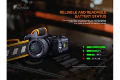 Fenix HM70R Rechargeable LED Headlamp - 1600 Lumens -Fenix Shop Fenix HM70R rechargeable headlamp battery status