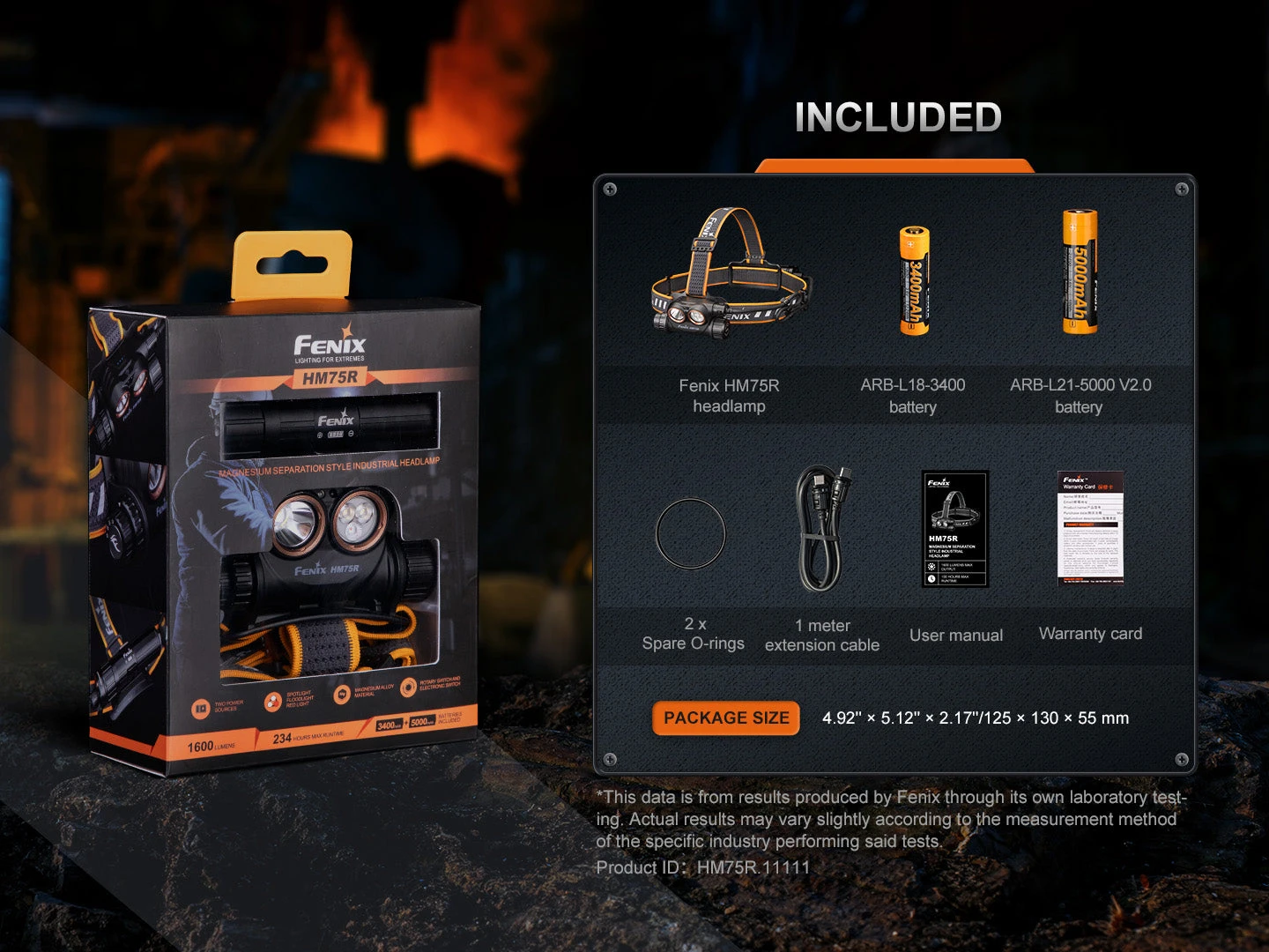 Fenix HM75R Rechargeable Industrial Headlamp - 1600 Lumens 19 Fenix HM75R Rechargeable Industrial Headlamp - 1600 Lumens - Image 19