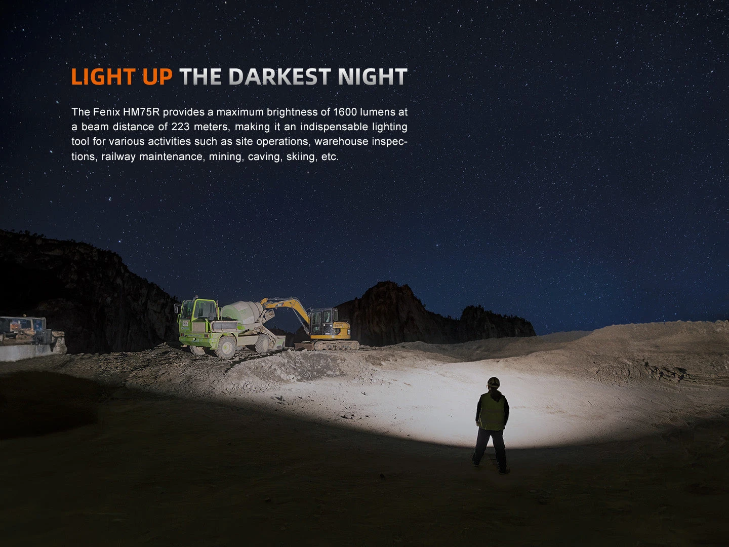 Fenix HM75R Rechargeable Industrial Headlamp - 1600 Lumens 4 Fenix HM75R Rechargeable Industrial Headlamp - 1600 Lumens - Image 4