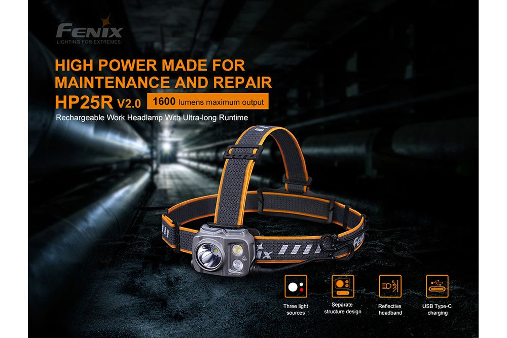 Fenix HP25R V2.0 Headlamp - 1600 Lumens 3 Fenix HP25R V2.0 Headlamp - 1600 Lumens - Image 3