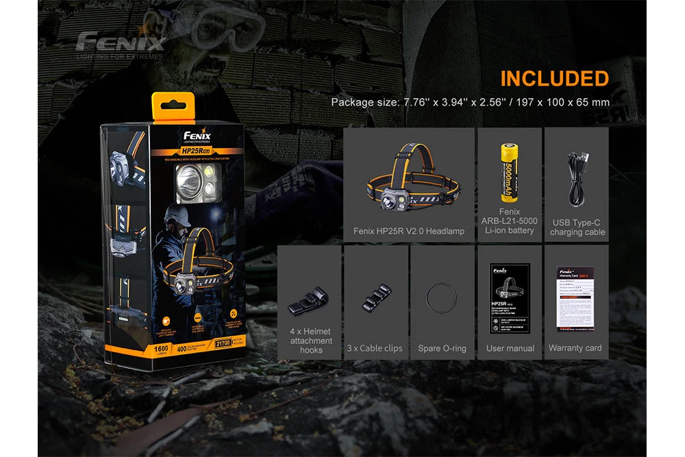Fenix HP25R V2.0 Headlamp - 1600 Lumens 15 Fenix HP25R V2.0 Headlamp - 1600 Lumens - Image 15