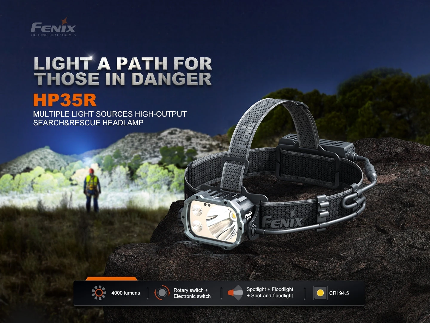 Fenix HP35R Search And Rescue Headlamp 3 Fenix HP35R Search And Rescue Headlamp - Image 3