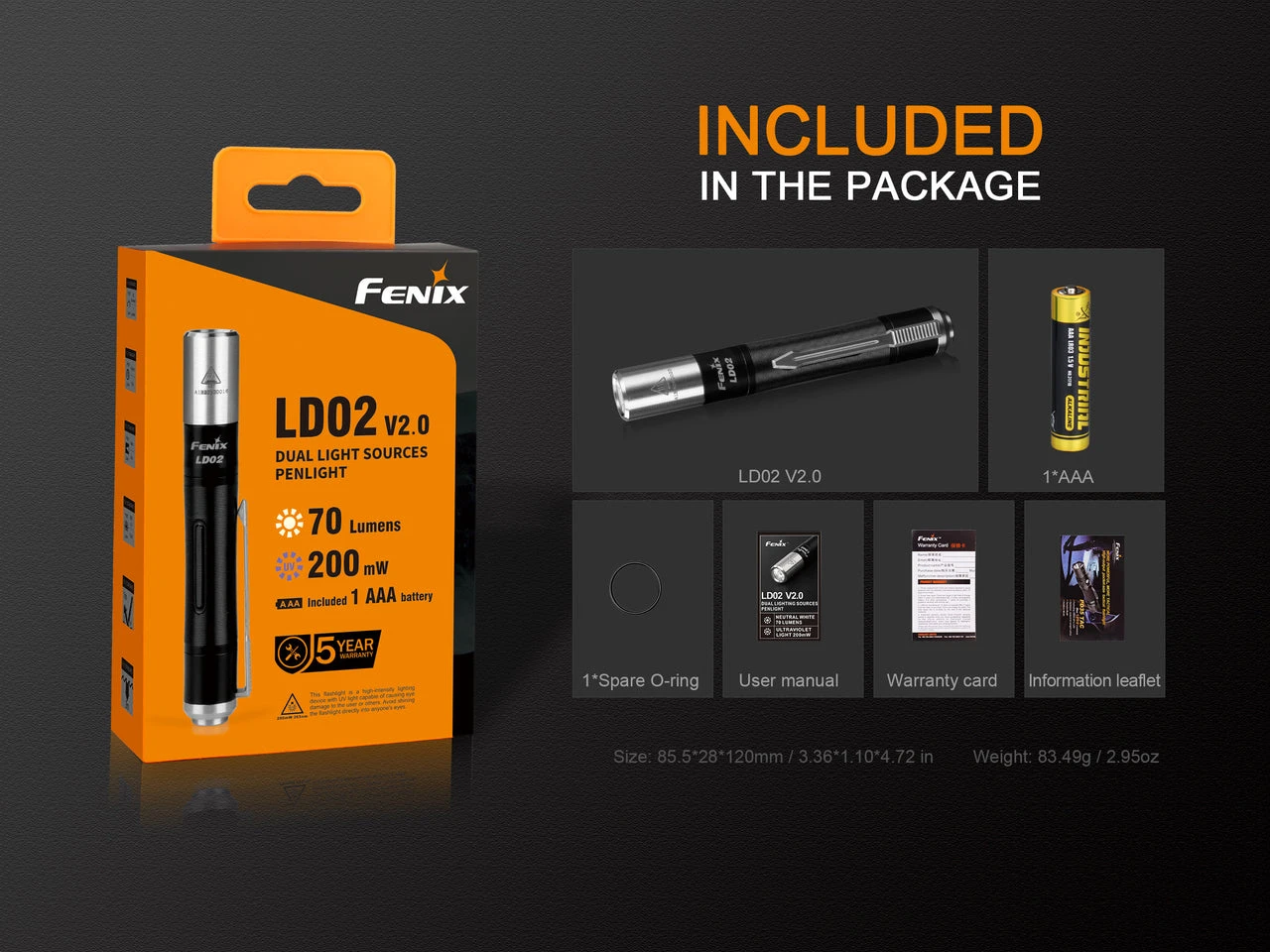 Fenix LD02 V2.0 EDC LED Penlight With UV Lighting 15 Fenix LD02 V2.0 EDC LED Penlight With UV Lighting - Image 15