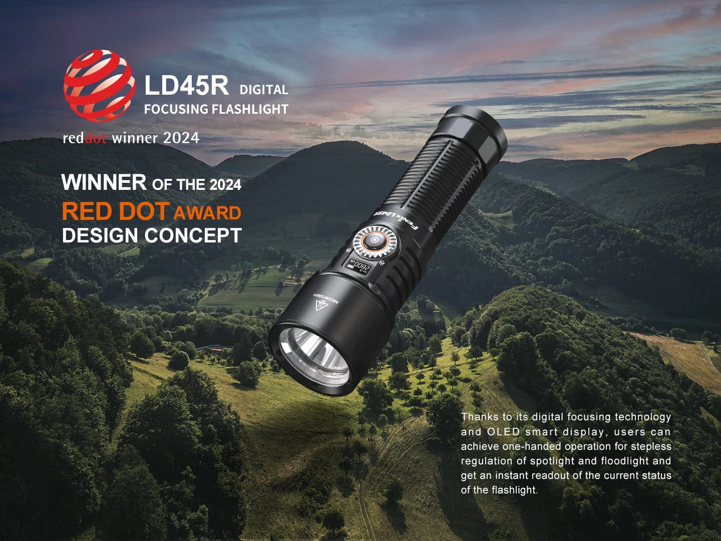 Fenix LD45R Digital Focus Rechargeable LED Flashlight 5 Fenix LD45R Digital Focus Rechargeable LED Flashlight - Image 5