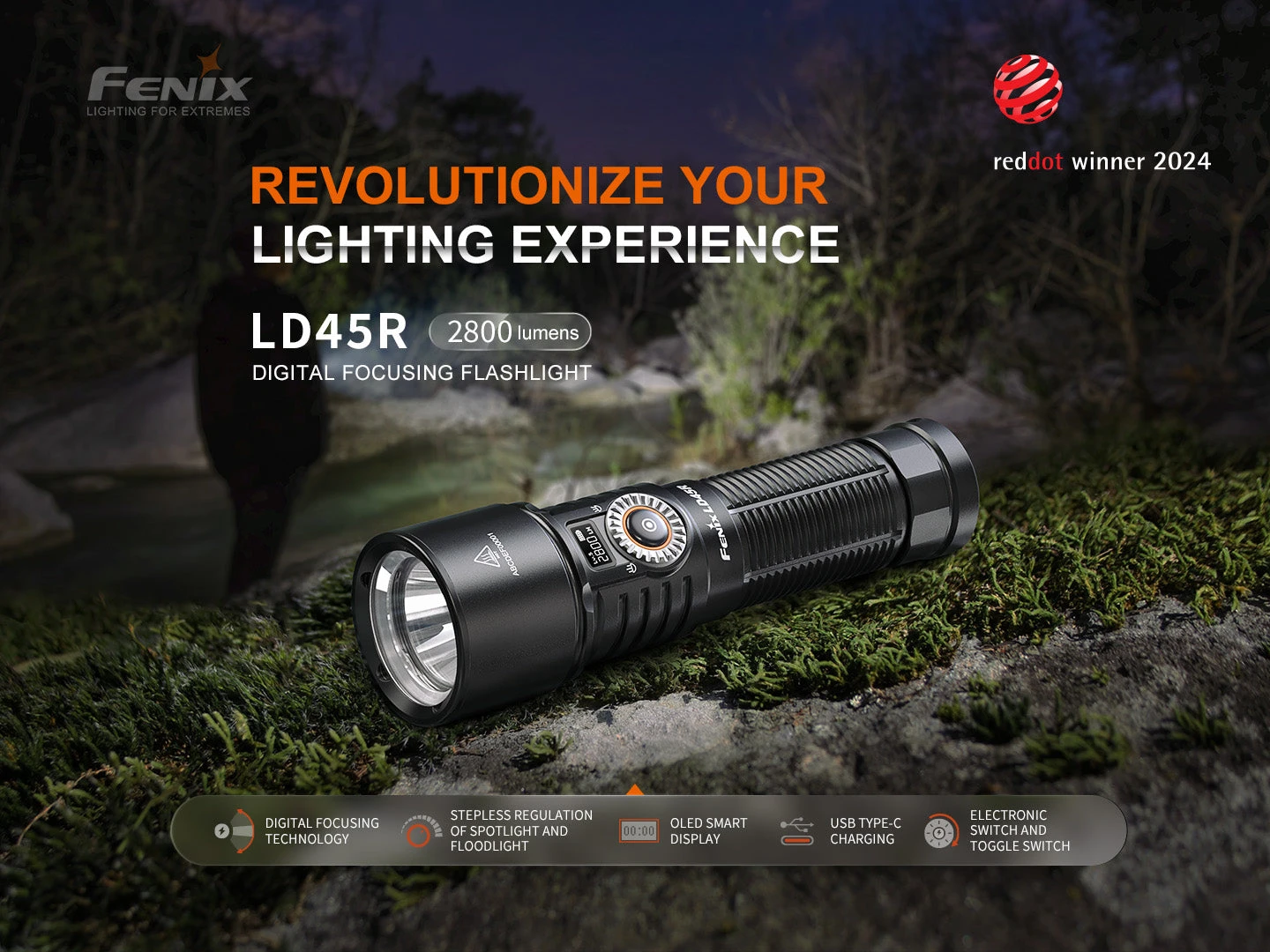 Fenix LD45R Digital Focus Rechargeable LED Flashlight 15 Fenix LD45R Digital Focus Rechargeable LED Flashlight - Image 15