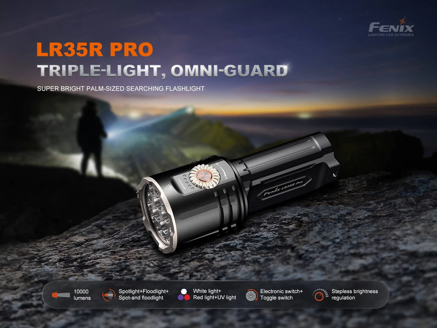 Fenix LR35R PRO Rechargeable Palm-Sized Searchlight 3 Fenix LR35R PRO Rechargeable Palm-Sized Searchlight - Image 3