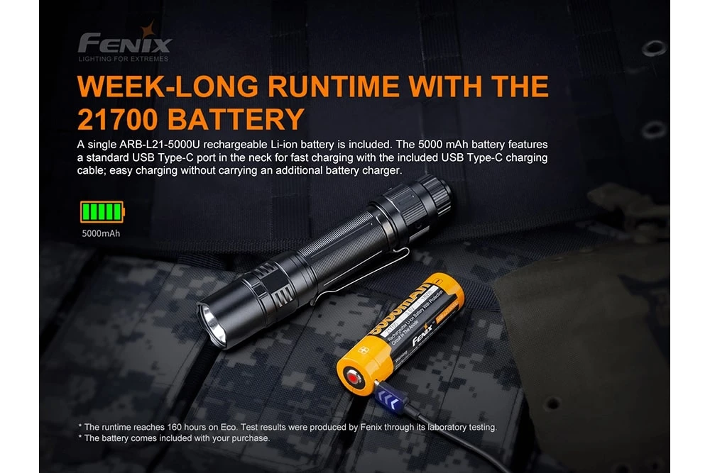 Fenix PD36 TAC Tactical Flashlight - 3000 Lumens 6 Fenix PD36 TAC Tactical Flashlight - 3000 Lumens - Image 6