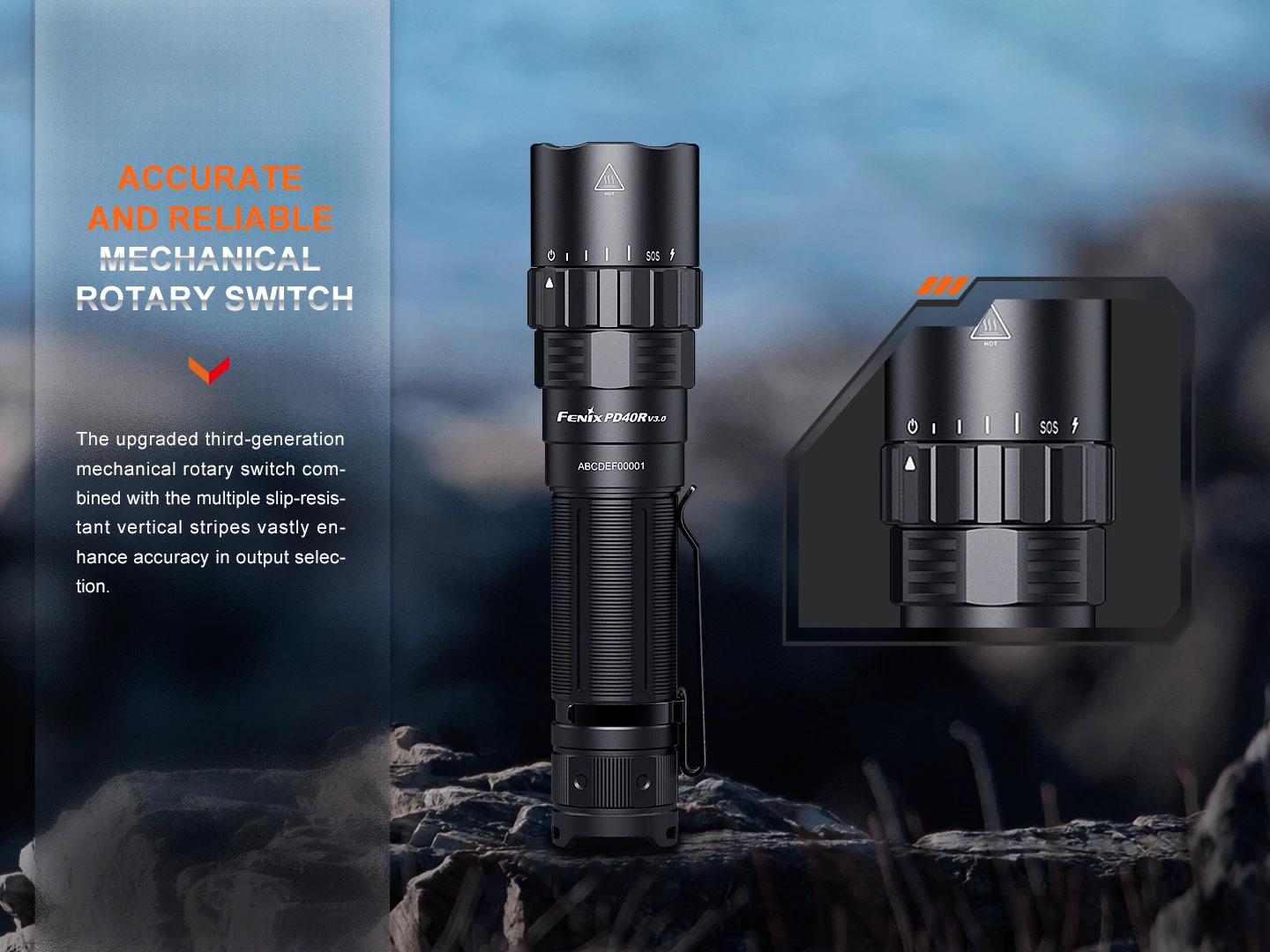 Fenix PD40R V3 Rechargeable Flashlight 4 Fenix PD40R V3 Rechargeable Flashlight - Image 4