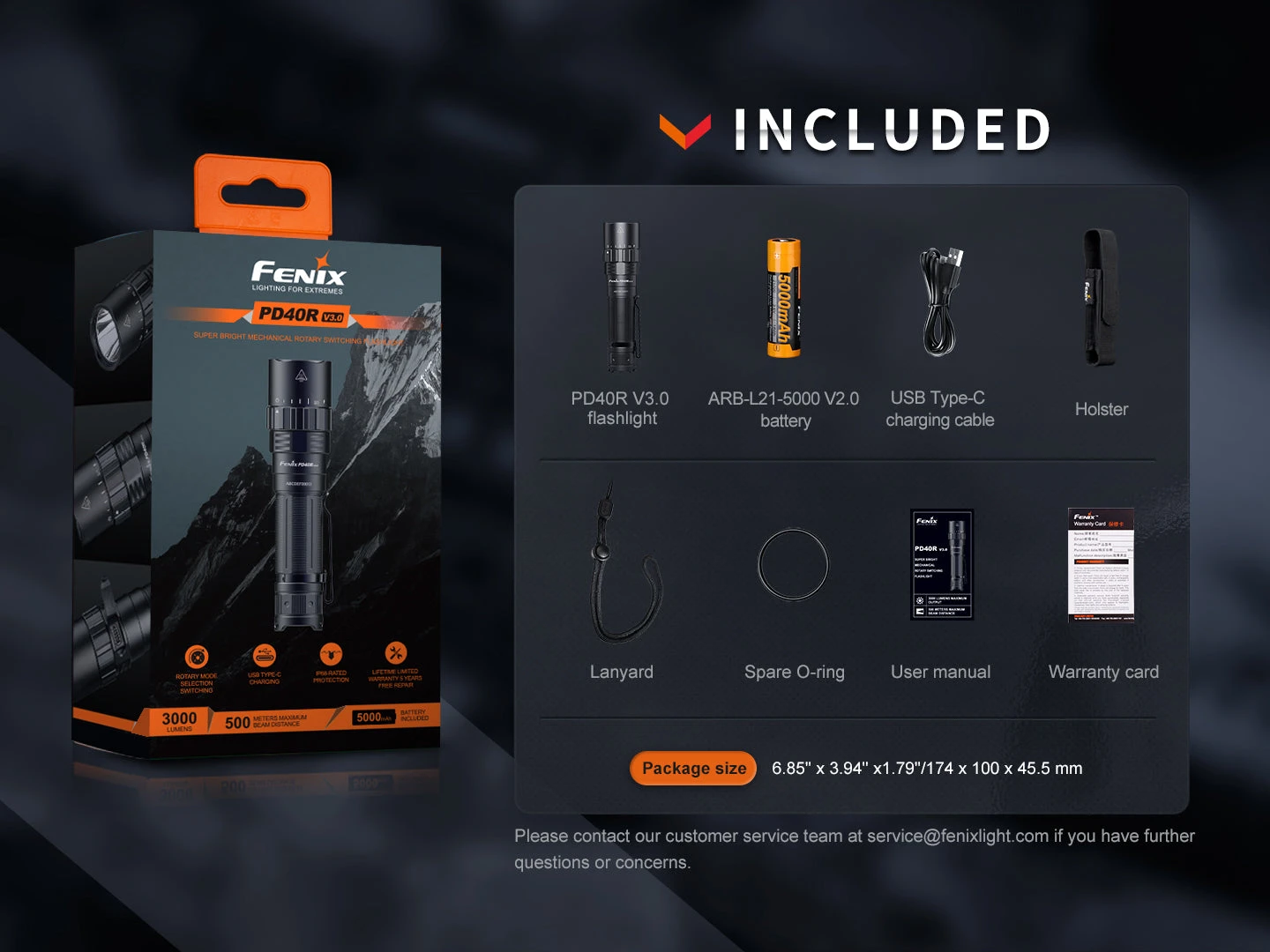 Fenix PD40R V3 Rechargeable Flashlight 16 Fenix PD40R V3 Rechargeable Flashlight - Image 16