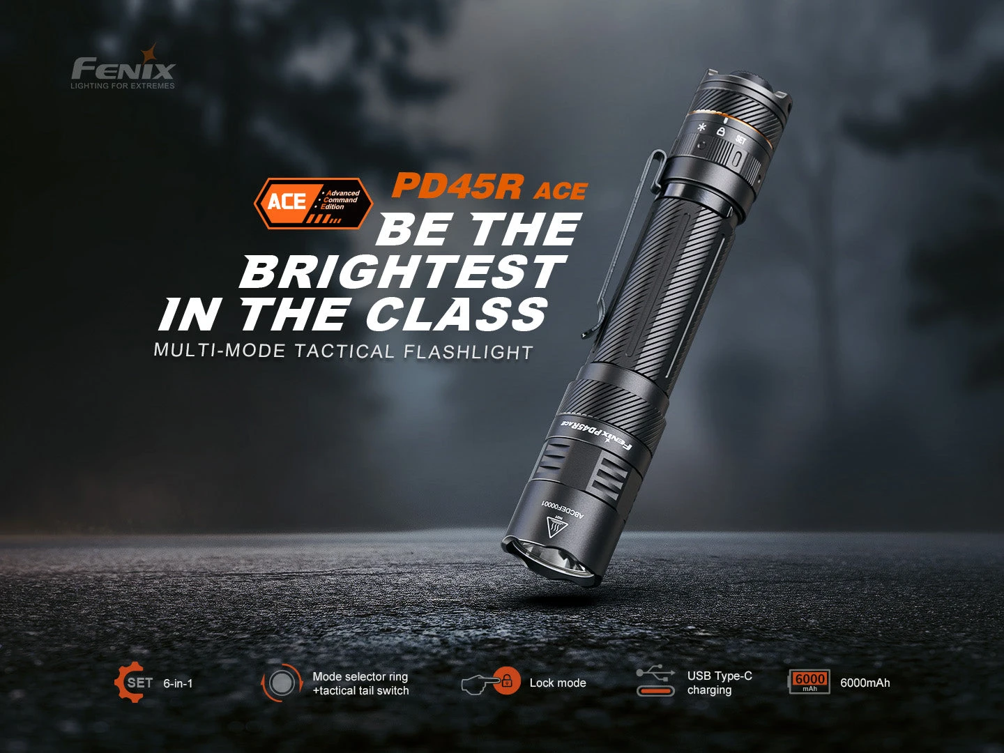 Fenix PD45R ACE Multi-Mode Tactical Flashlight 6 Fenix PD45R ACE Multi-Mode Tactical Flashlight - Image 6