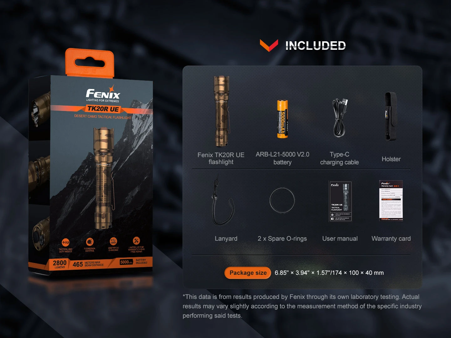 Fenix TK20R UE Tactical LED Flashlight - 2800 Lumens 19 Fenix TK20R UE Tactical LED Flashlight - 2800 Lumens - Image 19