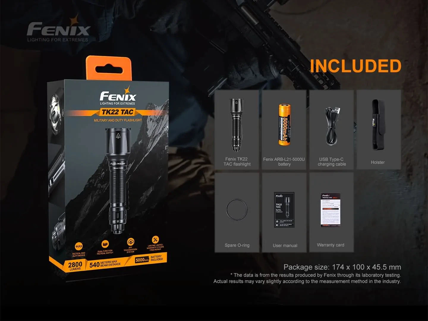 Fenix TK22 TAC Tactical Flashlight - 2800 Lumens 17 Fenix TK22 TAC Tactical Flashlight - 2800 Lumens - Image 17