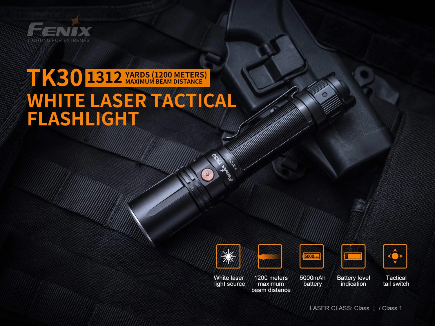 Fenix TK30 White Laser LED Flashlight 3 Fenix TK30 White Laser LED Flashlight - Image 3