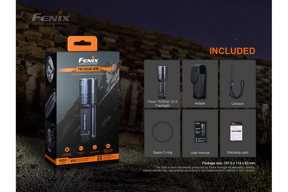 Fenix TK35UE V2 + 18650 Batteries And Charger Bundle 12 Fenix TK35UE V2 + 18650 Batteries And Charger Bundle - Image 12