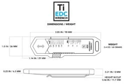 Ti EDC Wrench 19 Ti EDC Wrench -Fenix Shop Ti EDC Wrench Dimensions 01