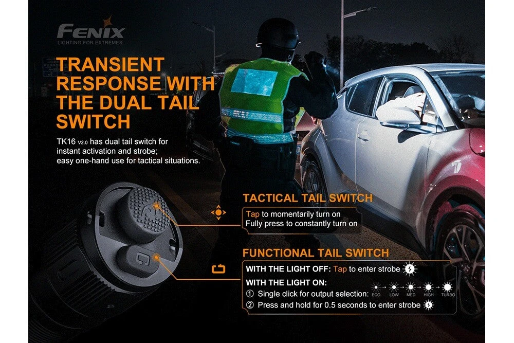 Fenix TK16 V2.0 Tactical Flashlight - 3100 Lumens 7 Fenix TK16 V2.0 Tactical Flashlight - 3100 Lumens - Image 7