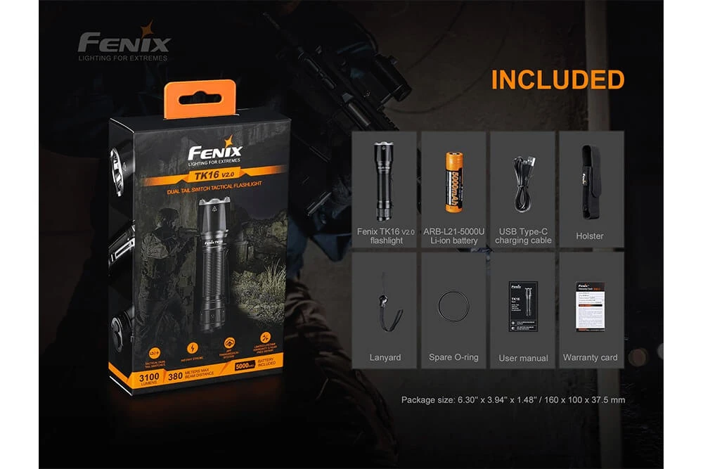 Fenix TK16 V2.0 Tactical Flashlight - 3100 Lumens 15 Fenix TK16 V2.0 Tactical Flashlight - 3100 Lumens - Image 15
