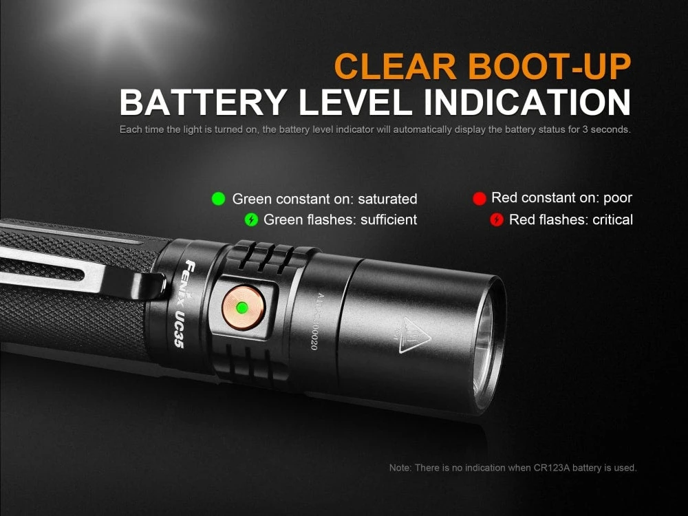 Fenix UC35 V2.0 LED Rechargeable EDC Flashlight 9 Fenix UC35 V2.0 LED Rechargeable EDC Flashlight - Image 9