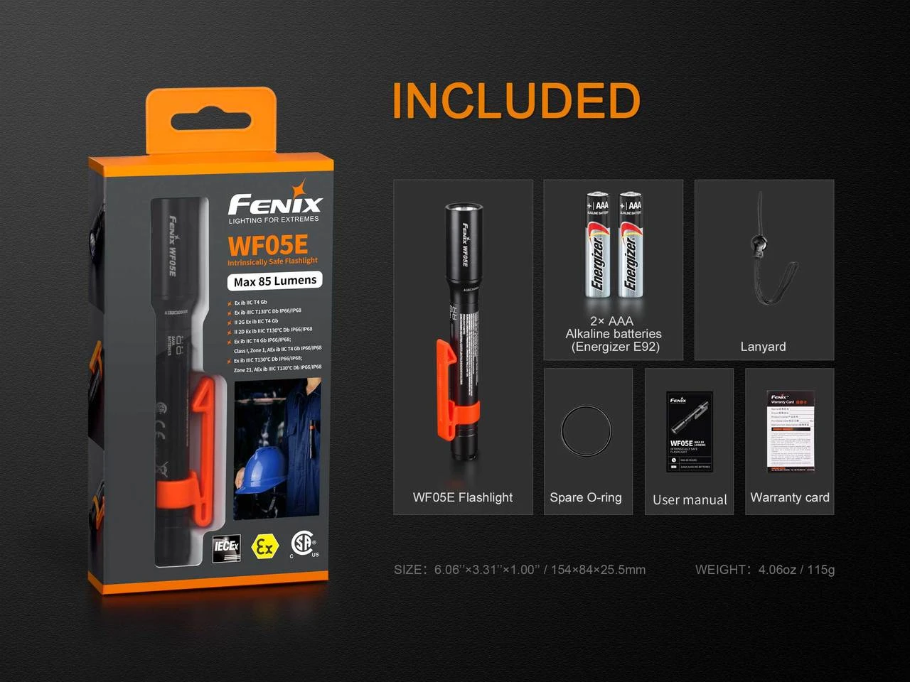 Fenix WF05E Intrinsically Safe Flashlight 12 Fenix WF05E Intrinsically Safe Flashlight - Image 12