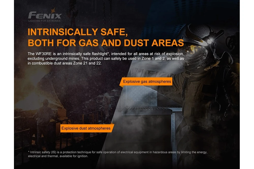 Fenix WF30RE Intrinsically Safe Flashlight - 280 Lumens 2 Fenix WF30RE Intrinsically Safe Flashlight - 280 Lumens - Image 2