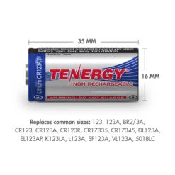 Tenergy Propel CR123A 3v Lithium Battery - 4 Pack -Fenix Shop tenergy cr123a size